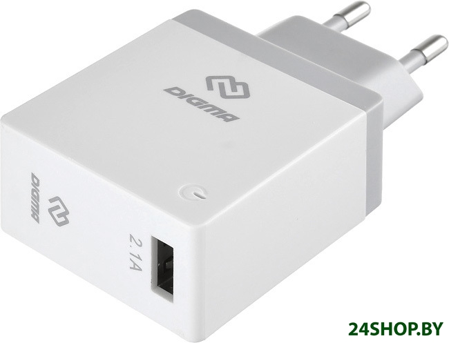 Сетевое зарядное Digma DGWC-1U-2.1A-WG Сетевое зарядное Digma DGWC-1U-2.1A-WG
