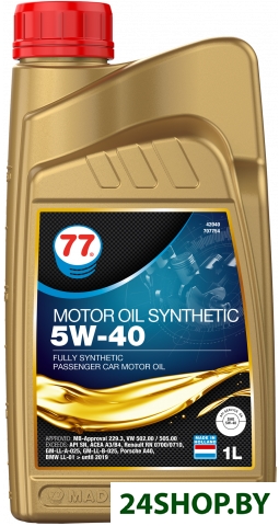 Моторное масло 77 Lubricants MP 5W-40 1л Моторное масло 77 Lubricants MP 5W-40 1л
