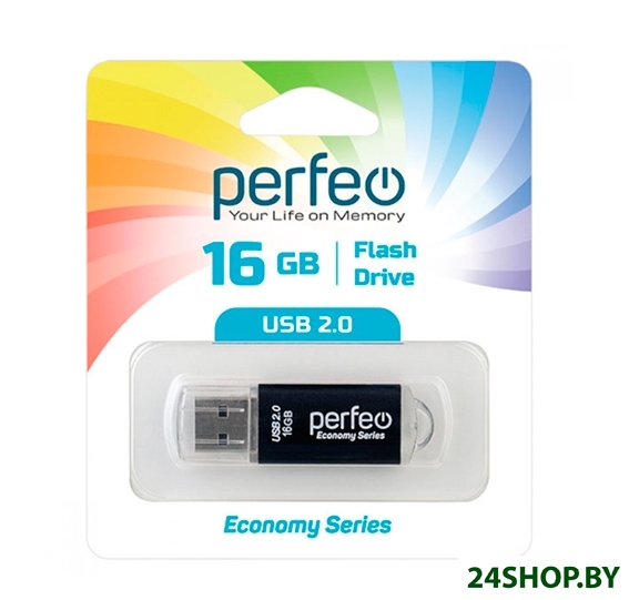 USB Flash Perfeo E01 16GB (черный) USB Flash Perfeo E01 16GB (черный)