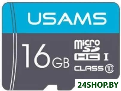 MicroSDHC 16Gb Class 10 Usams US-ZB093 блистер, синий MicroSDHC 16Gb Class 10 Usams US-ZB093 блистер, синий