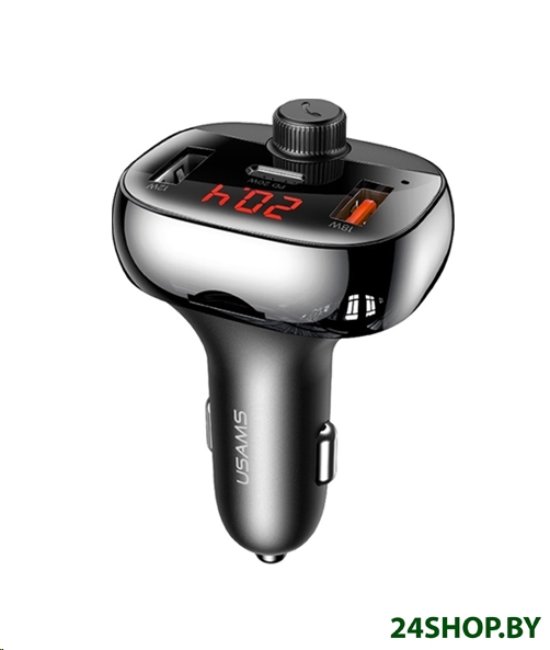FM-модулятор Usams US-CC143 50W 3 Ports Digital Display Wireless FM FM-модулятор Usams US-CC143 50W 3 Ports Digital Display Wireless FM