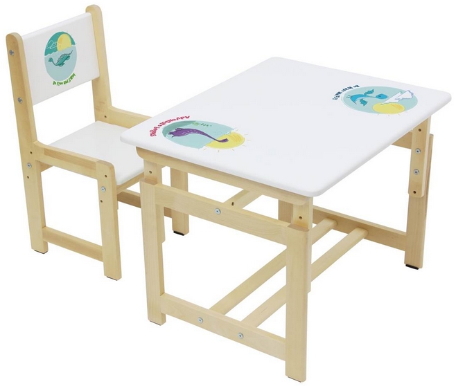 Набор детской мебели Polini Kids Eco 400 SM Дино 1 Набор детской мебели Polini Kids Eco 400 SM Дино 1