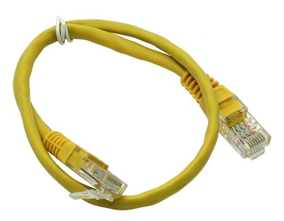Кабель Patch Cord UTP кат.5e 0.5м (жёлтый) Кабель Patch Cord UTP кат.5e 0.5м (жёлтый)