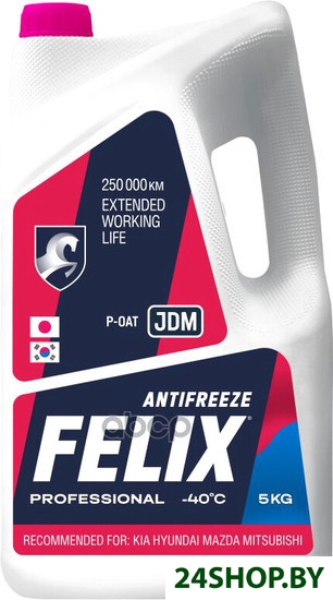 Антифриз Felix JDM Pink -40 430206402 5 кг Антифриз Felix JDM Pink -40 430206402 5 кг