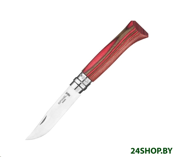 Нож туристический OPINEL №08 / 002390 (нержавеющая сталь, береза, красный) Нож туристический OPINEL №08 / 002390 (нержавеющая сталь, береза, красный)