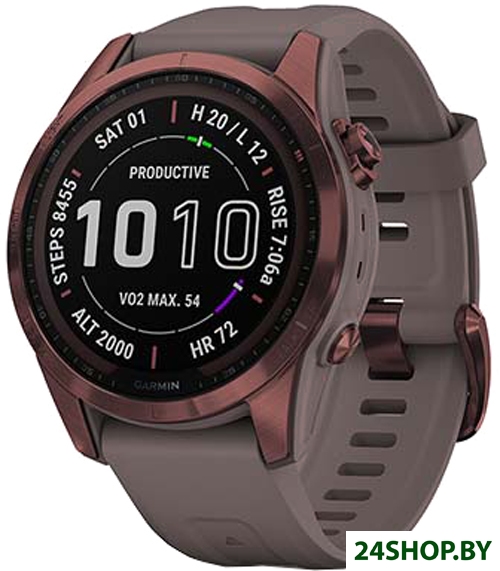 Умные часы Garmin Fenix 7S Sapphire Solar 42 мм (темно-бронзовый титан/сланцевый) Умные часы Garmin Fenix 7S Sapphire Solar 42 мм (темно-бронзовый титан/сланцевый)