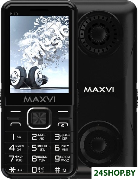 Телефон Maxvi P110 (черный) Телефон Maxvi P110 (черный)