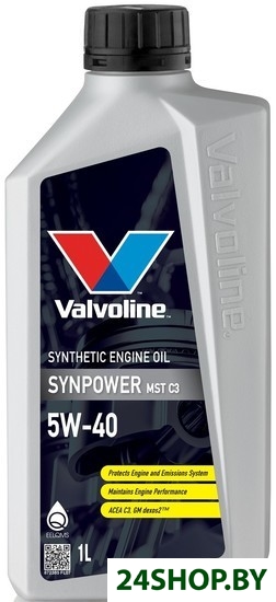Моторное масло Valvoline Synpower MST C3 5W-40 1л Моторное масло Valvoline Synpower MST C3 5W-40 1л