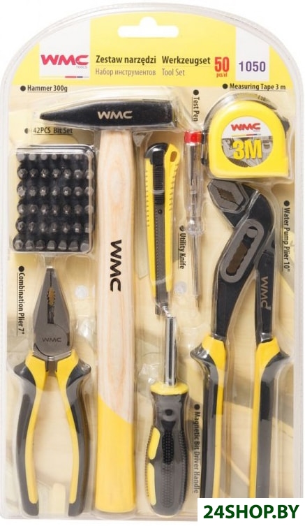 Универсальный набор инструментов WMC Tools 1050 (50 предметов) Универсальный набор инструментов WMC Tools 1050 (50 предметов)
