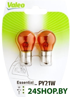 Лампа накаливания Valeo PY21W Set Essential 2шт Лампа накаливания Valeo PY21W Set Essential 2шт