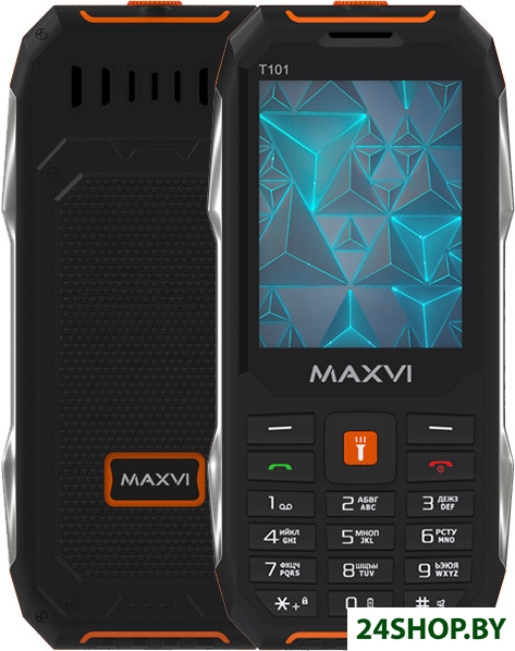 Кнопочный телефон Maxvi T101 (оранжевый) Кнопочный телефон Maxvi T101 (оранжевый)