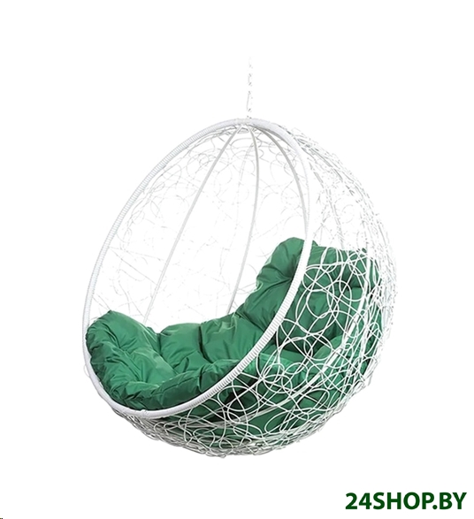 Подвесное кресло BiGarden Kokos BS без стойки (белый/зеленый) Подвесное кресло BiGarden Kokos BS без стойки (белый/зеленый)