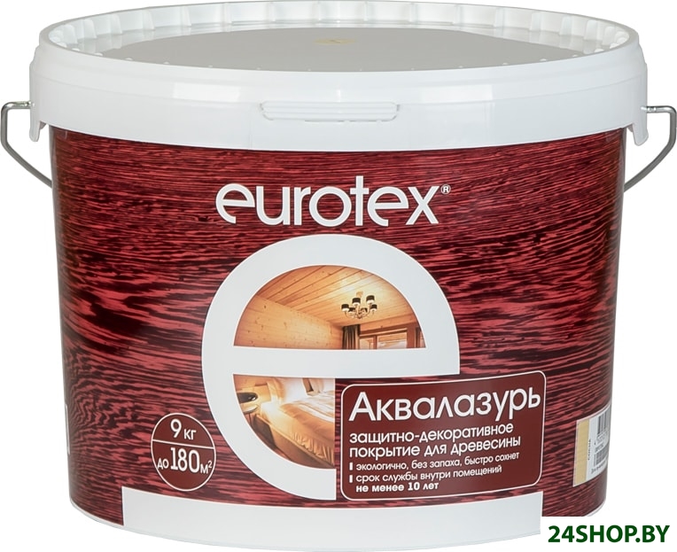 Лак Eurotex Аквалазурь (белый, 9 кг) Лак Eurotex Аквалазурь (белый, 9 кг)