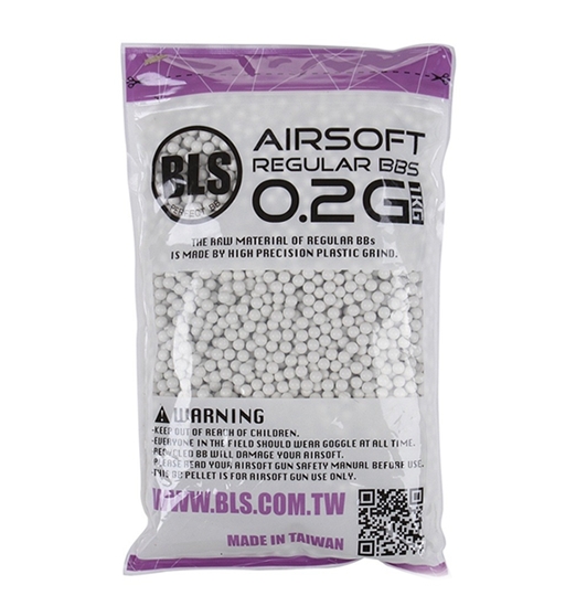 Шарики пластиковые BLS 0.2g 6mm (1kg) White Шарики пластиковые BLS 0.2g 6mm (1kg) White