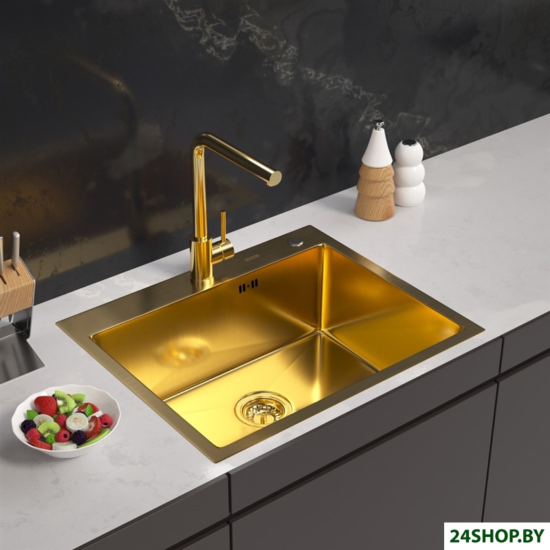 Кухонная мойка ARFEKA Eco AR 600*500 Golden PVD Nano Кухонная мойка ARFEKA Eco AR 600*500 Golden PVD Nano