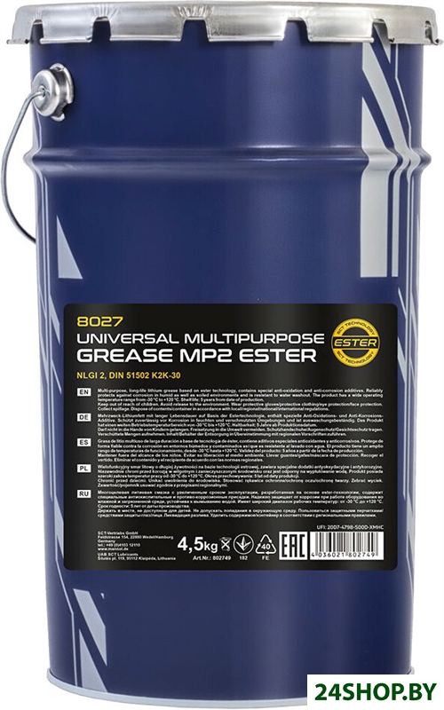 Mannol MP-2 Universal Multipurpose Grease 4.5 кг 8027 Mannol MP-2 Universal Multipurpose Grease 4.5 кг 8027