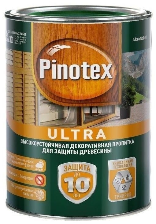 Пропитка Pinotex Ultra 1 л (орех) Пропитка Pinotex Ultra 1 л (орех)
