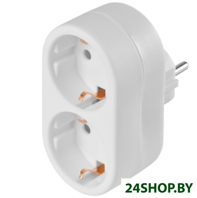 Сетевой разветвитель Buro BU-PS2G-W (2 розетки) белый Сетевой разветвитель Buro BU-PS2G-W (2 розетки) белый