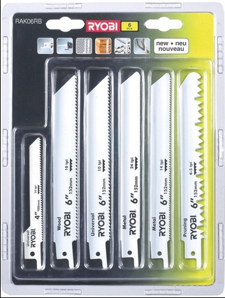 Набор оснастки Ryobi RAK06RB (6 предметов) Набор оснастки Ryobi RAK06RB (6 предметов)