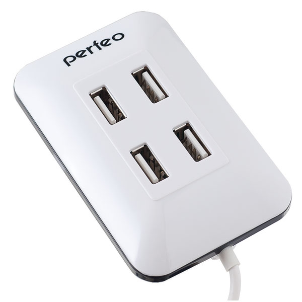 USB-концентратор PERFEO USB-HUB PF-VI-H028 4 PORT белый USB-концентратор PERFEO USB-HUB PF-VI-H028 4 PORT белый