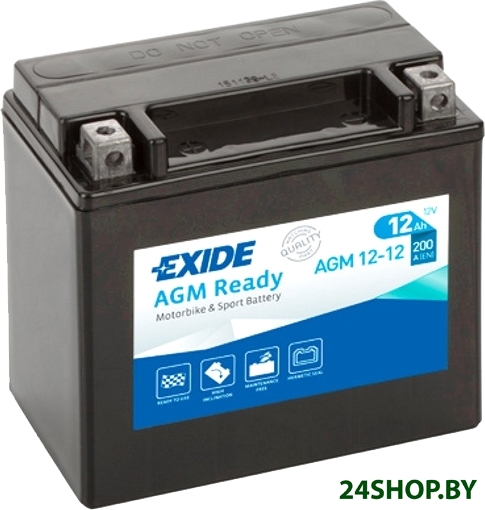Мотоциклетный аккумулятор Exide AGM12-12 (12 А·ч) Мотоциклетный аккумулятор Exide AGM12-12 (12 А·ч)