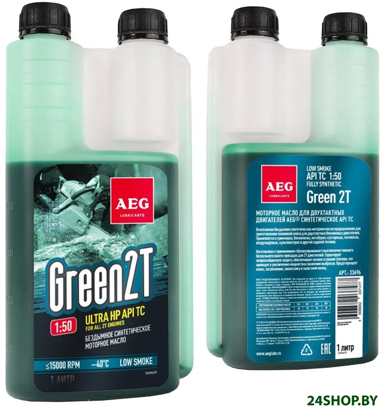 Моторное масло AEG Lubricants Green HP 2T API TC дозатор (зеленый) 1л Моторное масло AEG Lubricants Green HP 2T API TC дозатор (зеленый) 1л