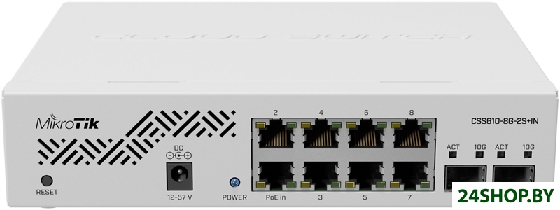 Управляемый коммутатор 3-го уровня Mikrotik CSS610-8G-2S+IN Управляемый коммутатор 3-го уровня Mikrotik CSS610-8G-2S+IN