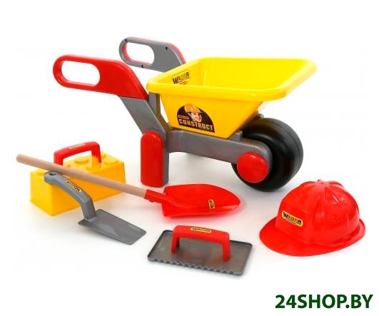 Игровой набор Полесье Тачка №4 Construct + Набор каменщика №4 Construct (5 элементов) (50229) Игровой набор Полесье Тачка №4 Construct + Набор каменщика №4 Construct (5 элементов) (50229)