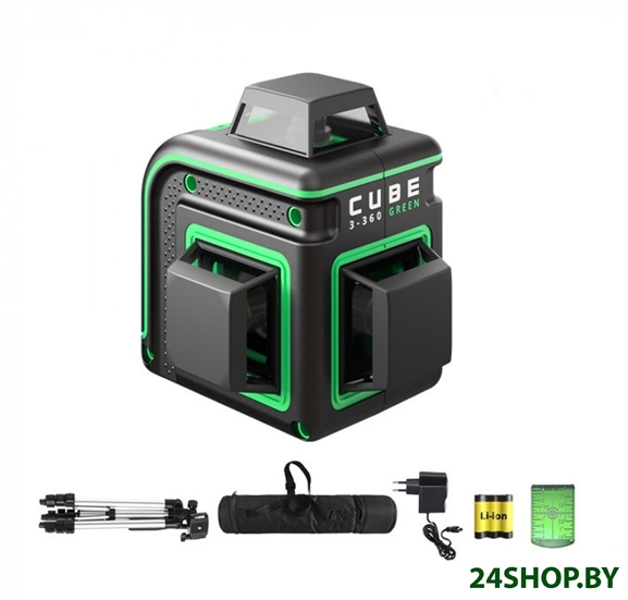 Лазерный нивелир ADA Instruments Cube 3-360 Green Professional Edition А00573 Лазерный нивелир ADA Instruments Cube 3-360 Green Professional Edition А00573