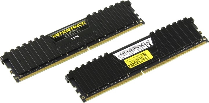 Оперативная память CORSAIR Vengeance LPX 2x8GB DDR4 PC4-19200 (CMK16GX4M2A2400C16) Оперативная память CORSAIR Vengeance LPX 2x8GB DDR4 PC4-19200 (CMK16GX4M2A2400C16)