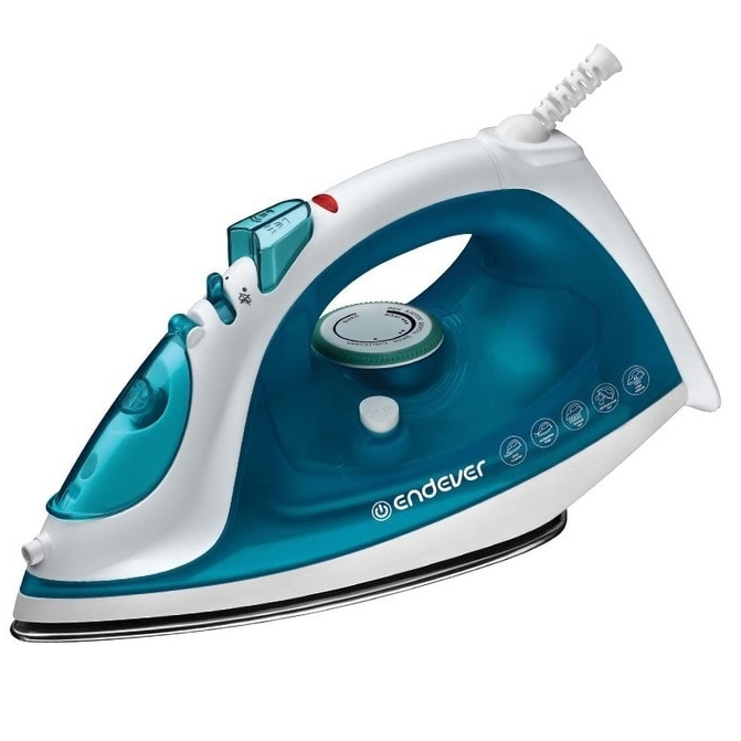 Утюг Endever Delta 114 (белый/бирюзовый) Утюг Endever Delta 114 (белый/бирюзовый)