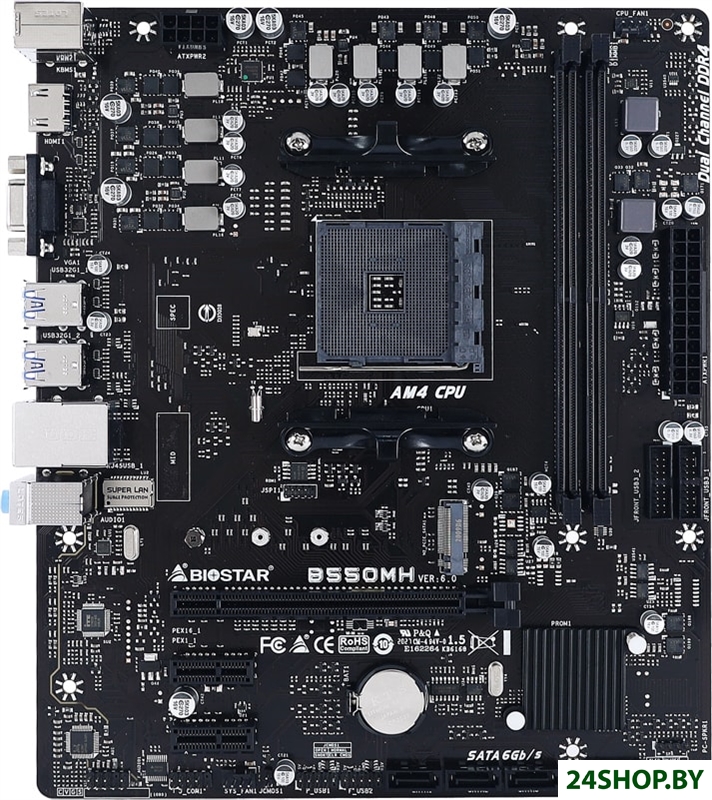 Материнская плата BIOSTAR B550MH Ver. 6.0 Материнская плата BIOSTAR B550MH Ver. 6.0