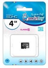 Карта памяти SmartBuy microSDHC 4 GB Class 10 (SD адаптер) Карта памяти SmartBuy microSDHC 4 GB Class 10 (SD адаптер)