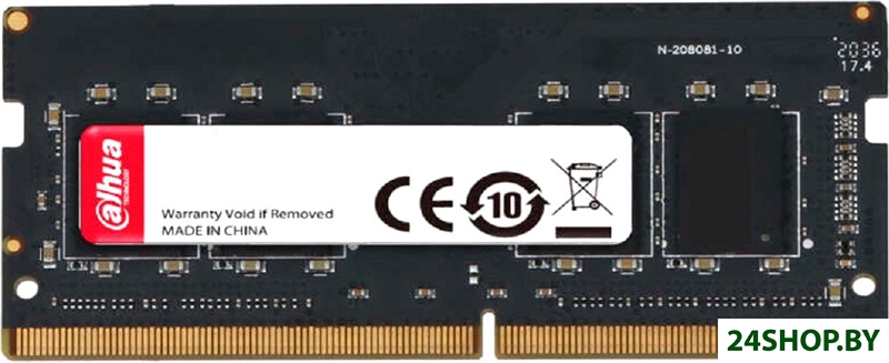 Оперативная память Dahua 8ГБ DDR4 SODIMM 3200 МГц DHI-DDR-C300S8G26 Оперативная память Dahua 8ГБ DDR4 SODIMM 3200 МГц DHI-DDR-C300S8G26