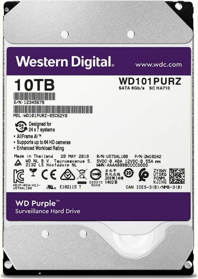 Жесткий диск WD Purple 10TB WD101PURZ Жесткий диск WD Purple 10TB WD101PURZ