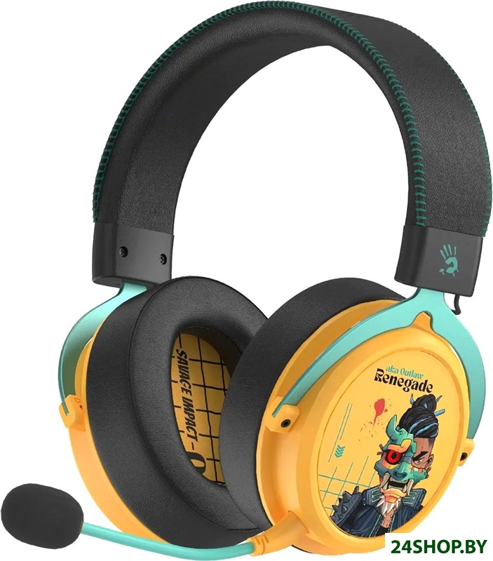 Наушники A4Tech Bloody MR595 Renegade (желтый) Наушники A4Tech Bloody MR595 Renegade (желтый)