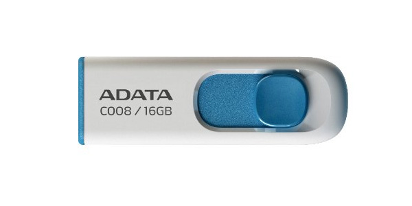 Флеш-память A-Data Classic C008 16GB White-blue Флеш-память A-Data Classic C008 16GB White-blue