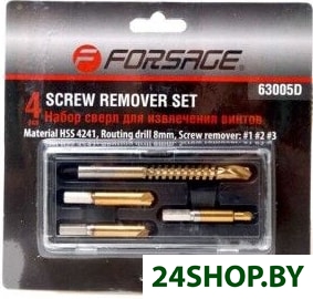 Набор сверл FORSAGE F-63005D (4 предмета) Набор сверл FORSAGE F-63005D (4 предмета)