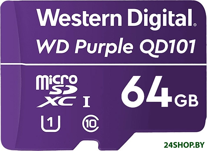 Флеш карта microSDXC 64Gb Class10 Western Digital (WD) WDD064G1P0C purple Флеш карта microSDXC 64Gb Class10 Western Digital (WD) WDD064G1P0C purple