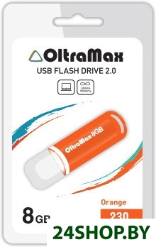 Флеш-память USB OltraMax 230 8GB (оранжевый) (OM-8GB-230-Orange) Флеш-память USB OltraMax 230 8GB (оранжевый) (OM-8GB-230-Orange)