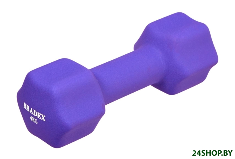 Гантели BRADEX SF 0544 4 кг (фиолетовый) Гантели BRADEX SF 0544 4 кг (фиолетовый)