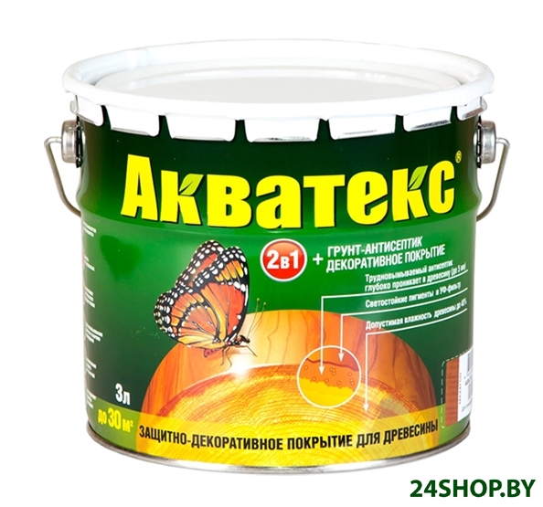 Пропитка Акватекс Пропитка на алкидной основе (орех, 3 л) Пропитка Акватекс Пропитка на алкидной основе (орех, 3 л)