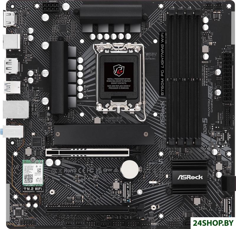 Материнская плата ASRock B760M PG Lightning WiFi Материнская плата ASRock B760M PG Lightning WiFi