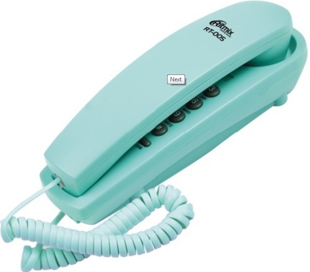 Телефон проводной Ritmix RT-005 BLUE Телефон проводной Ritmix RT-005 BLUE