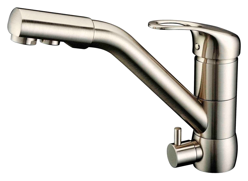 Смеситель кухонный ZorG CLEAN WATER ZR 400 KF-12 NICKEL Смеситель кухонный ZorG CLEAN WATER ZR 400 KF-12 NICKEL