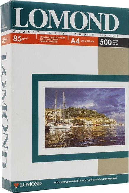 Фотобумага Lomond глянцевая односторонняя A4 85 г/кв.м. 500 листов (0102146) Фотобумага Lomond глянцевая односторонняя A4 85 г/кв.м. 500 листов (0102146)