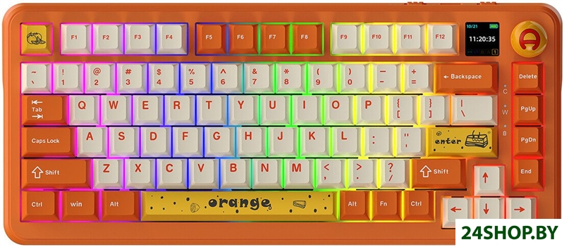 Клавиатура Ajazz AK820 Max (оранжевый/белый, Ajazz Avocado) Клавиатура Ajazz AK820 Max (оранжевый/белый, Ajazz Avocado)
