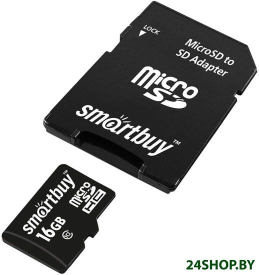 Карта памяти Smart Buy microSDHC SB16GBSDCL10-01LE 16GB (с адаптером) Карта памяти Smart Buy microSDHC SB16GBSDCL10-01LE 16GB (с адаптером)