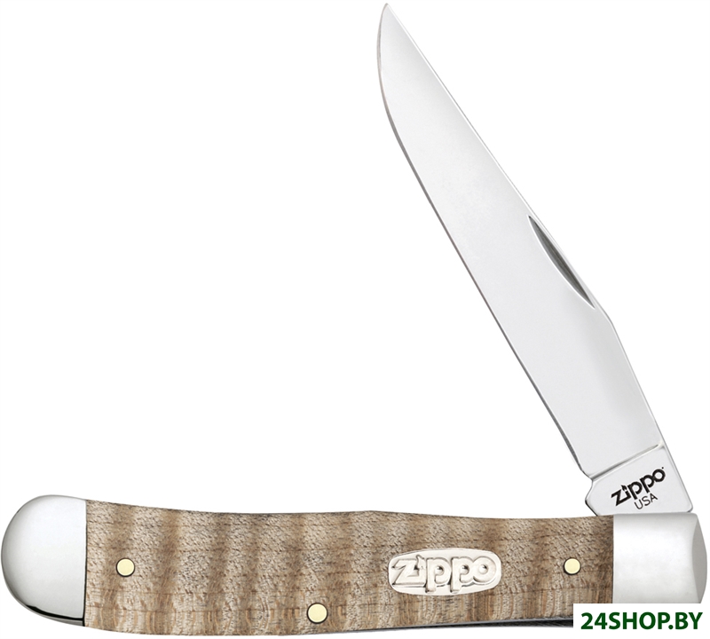 Складной нож Zippo Natural Curly Maple Wood Trapper + Zippo 207 Складной нож Zippo Natural Curly Maple Wood Trapper + Zippo 207