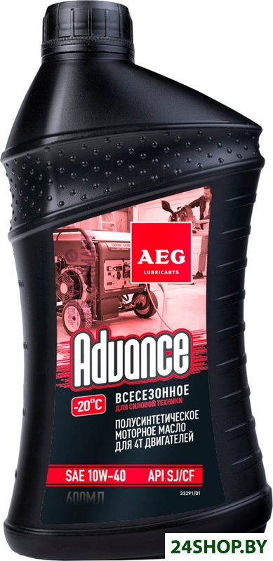 Моторное масло AEG Lubricants Advance SAE 10W-40 API SJ/CF 0.6л Моторное масло AEG Lubricants Advance SAE 10W-40 API SJ/CF 0.6л